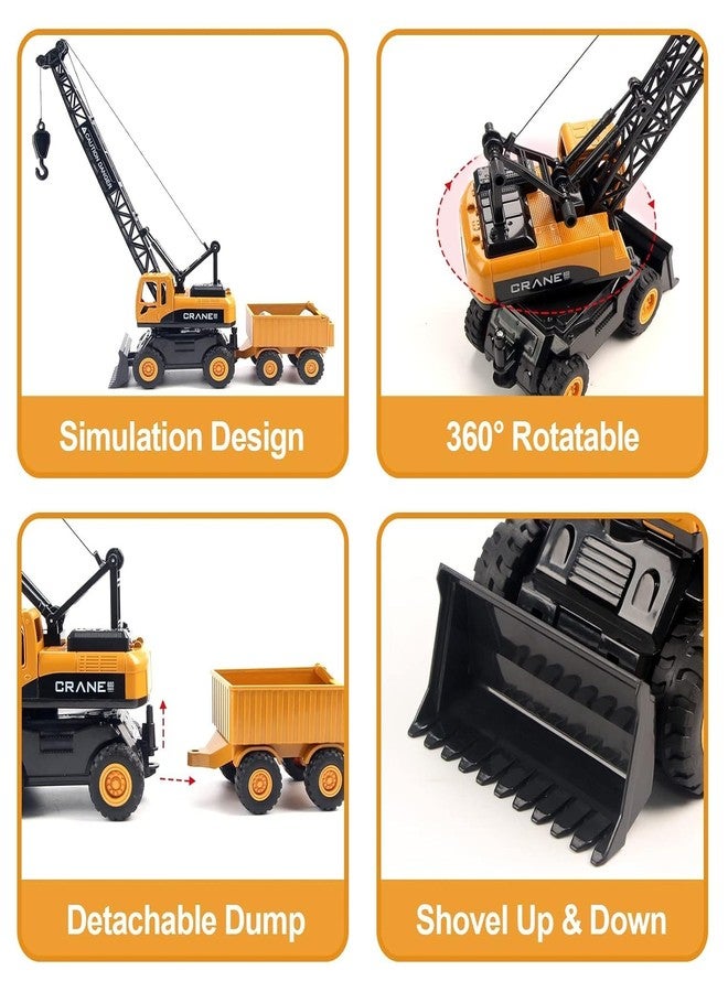 SKYBUCKET Crane toyruck, Construction Truck toyetith Road Signs,Outdoor Engineering Vehicle for Sand Party Favour, Birthday Gift 3-8 Years Old Toddlers Children Boys Kidso Play - Image 2
